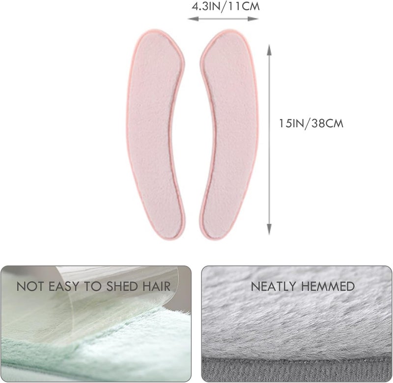 Iensen Thick and Warm Toilet Seat Cushion Cover - with Sticky Toilet Seat Cushion - Washable and Reusable Mat for Winter - Double Flap Separation, TPR Back Adhesive, Soft and Protective (Pink) - Image 2